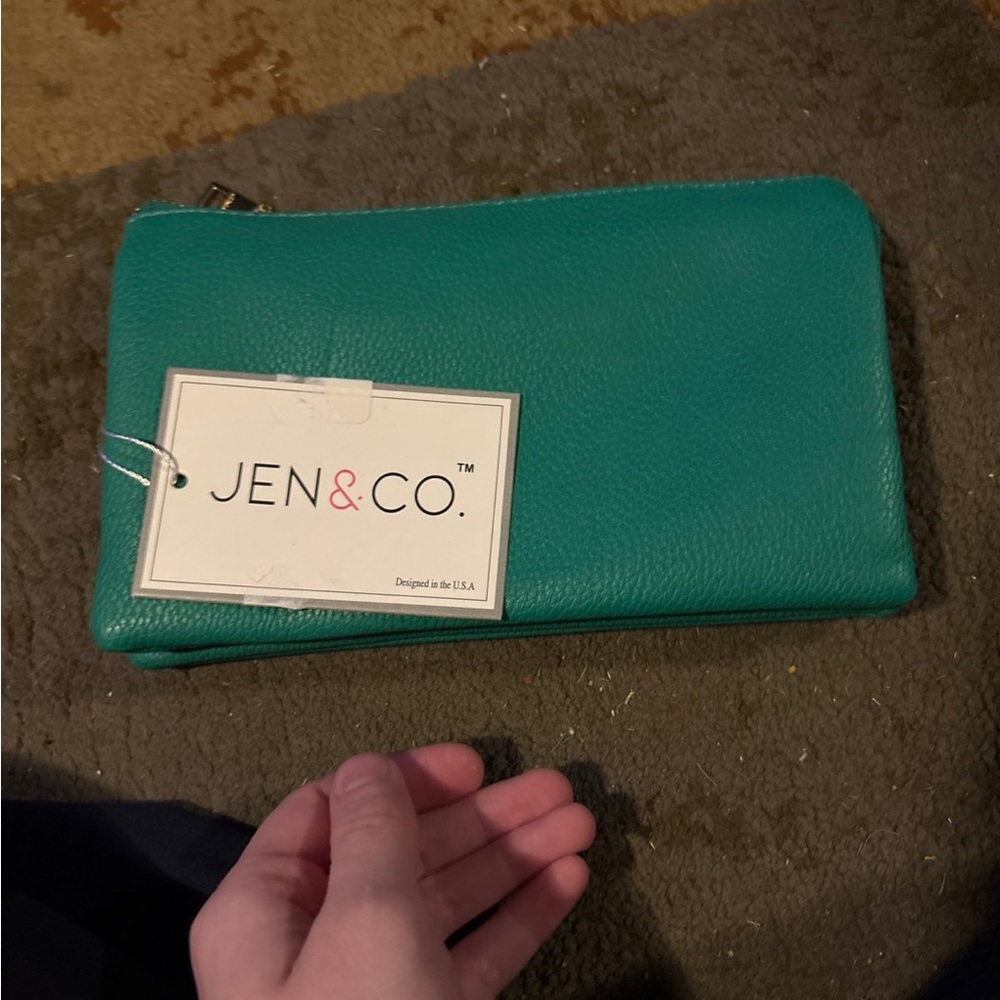 Kelly Green Vegan leather crossbody - Picture 2 of 5